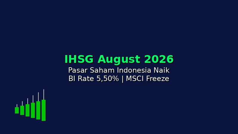 IHSG Menguat di Pekan Agustus 2026, Didukung Suku Bunga BI dan Sentiment Pasar Global